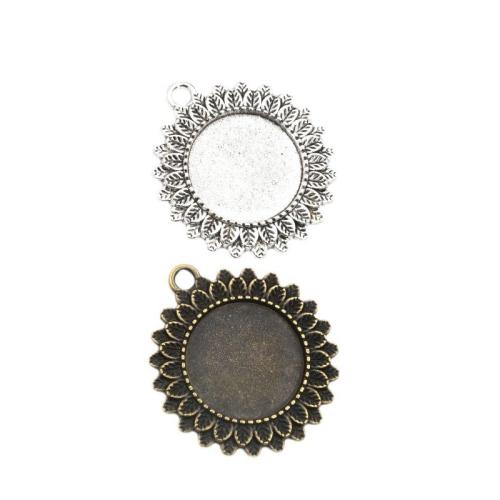 Zinc Alloy vedhæng Cabochon Setting, forgyldt, du kan DIY, flere farver til valg, nikkel, bly & cadmium fri, Inner diameter: 20mm, Ca. 100pc'er/Bag, Solgt af Bag