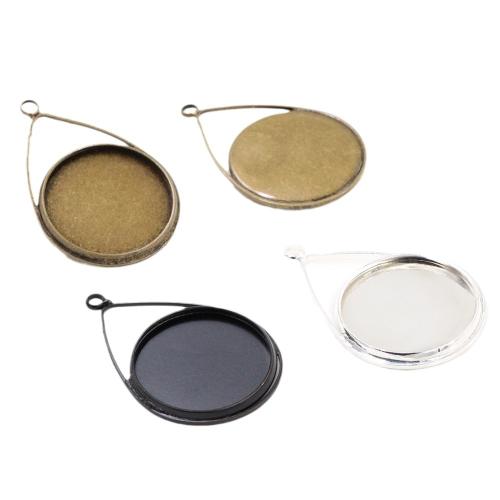 Zinc Alloy vedhæng Cabochon Setting, forgyldt, du kan DIY, flere farver til valg, nikkel, bly & cadmium fri, Inner diameter: 20mm, Ca. 100pc'er/Bag, Solgt af Bag