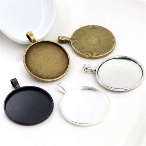 Zink-Legierung Cabochon Weissgold, Zinklegierung, flache Runde, plattiert, DIY, keine, frei von Nickel, Blei & Kadmium, Inner diameter: 30mm, ca. 100PCs/Tasche, verkauft von Tasche