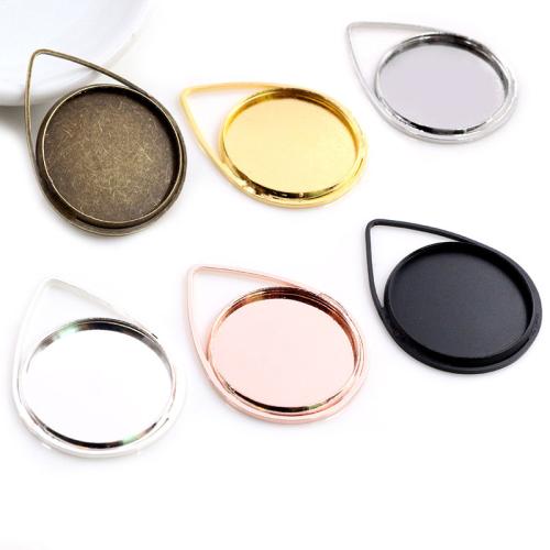 Zinc Alloy vedhæng Cabochon Setting, forgyldt, du kan DIY, flere farver til valg, nikkel, bly & cadmium fri, Inner diameter: 20mm, Ca. 100pc'er/Bag, Solgt af Bag