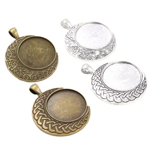 Zinc Alloy vedhæng Cabochon Setting, forgyldt, du kan DIY, flere farver til valg, nikkel, bly & cadmium fri, Inner diameter: 25mm, Ca. 100pc'er/Bag, Solgt af Bag