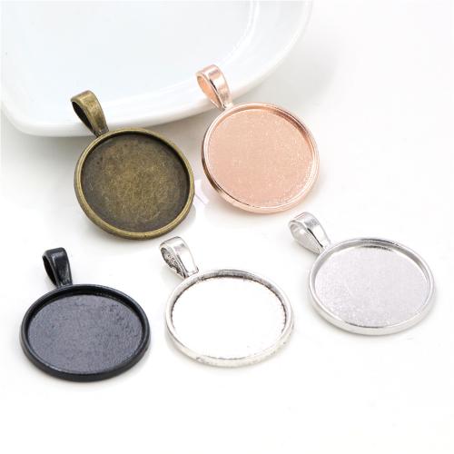 Zinc Alloy vedhæng Cabochon Setting, forgyldt, du kan DIY, flere farver til valg, nikkel, bly & cadmium fri, Inner diameter: 20mm, Ca. 100pc'er/Bag, Solgt af Bag