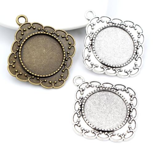 Zinc Alloy vedhæng Cabochon Setting, forgyldt, du kan DIY, flere farver til valg, nikkel, bly & cadmium fri, Inner diameter: 20mm, Ca. 100pc'er/Bag, Solgt af Bag