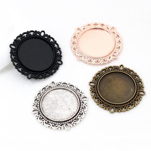 Zinc Alloy vedhæng Cabochon Setting, forgyldt, du kan DIY, flere farver til valg, nikkel, bly & cadmium fri, Inner diameter: 20mm, Ca. 100pc'er/Bag, Solgt af Bag