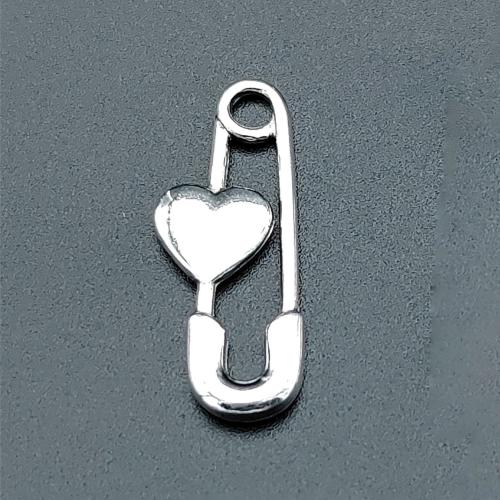 Zinc Alloy Pendler, Kilt Pin, antik sølv farve forgyldt, du kan DIY, nikkel, bly & cadmium fri, 12x31mm, Hole:Ca. 3mm, Ca. 100pc'er/Bag, Solgt af Bag