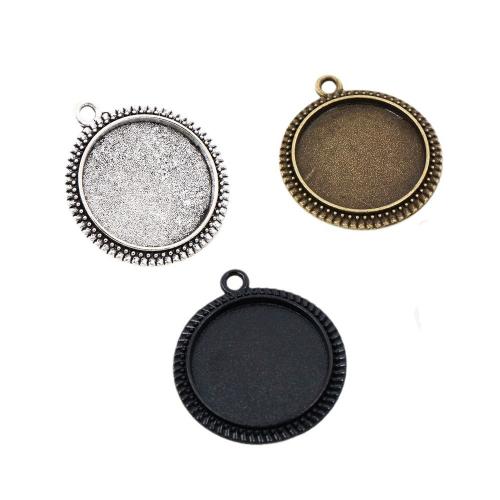 Zinc Alloy vedhæng Cabochon Setting, forgyldt, du kan DIY, flere farver til valg, nikkel, bly & cadmium fri, Inner diameter: 20mm, Ca. 100pc'er/Bag, Solgt af Bag