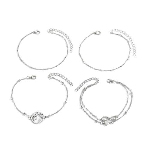 ottone Cavigliera, with ferro & lega in zinco, 4 pezzi & per la donna, argento, Venduto da set