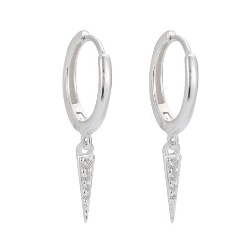 Orecchini 925 Sterling Silver Drop & Dangle, 925 sterline d'argento, gioielli di moda & per la donna & con strass, Venduto da coppia