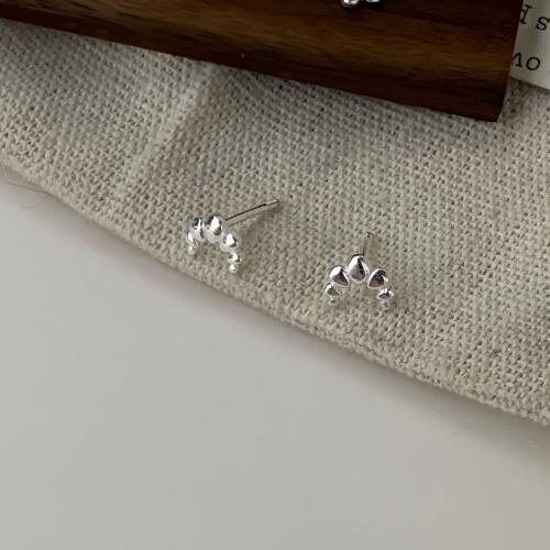 925 Sterling Silver Stud Earrings fashion jewelry & for woman Sold By Pair