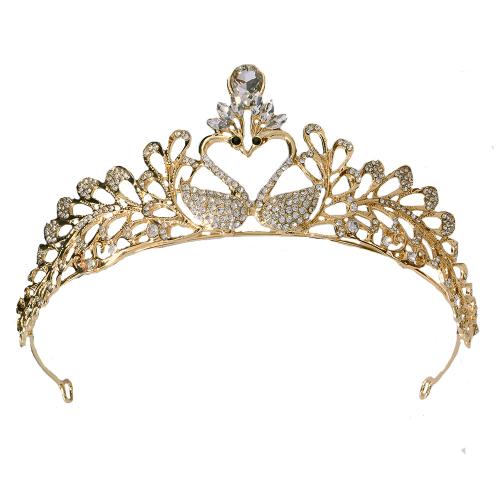 Tiaras, liga de zinco, with cristal, joias de moda & para mulher & com strass, Mais cores pare escolha, width 155mm, height 50mm, vendido por PC