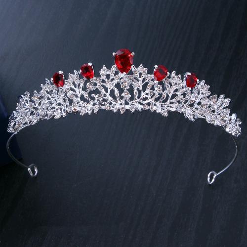 Tiaras, Zink Alloy, med Cubic Zirconia, mode smycken & för kvinna & med strass, fler färger för val, width 140mm, height 35mm, Säljs av PC