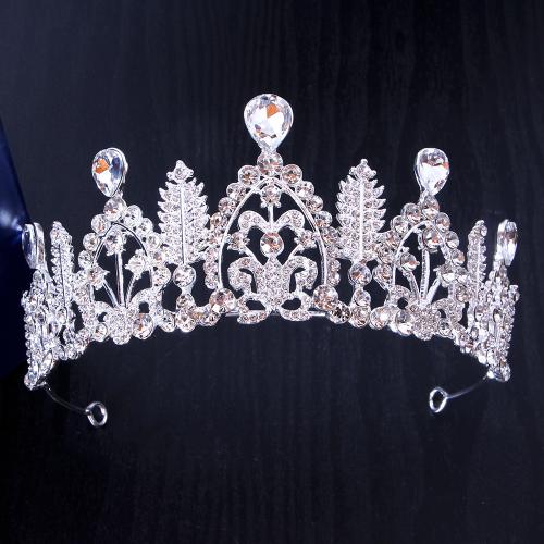 Bridal Tiaras Zinc Alloy fashion jewelry & for woman & with rhinestone width 165mm height 69mm Sold By PC