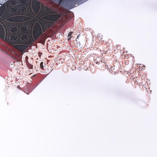 Bridal Tiaras Zinc Alloy fashion jewelry & for woman & with rhinestone width 150mm height 50mm Sold By PC