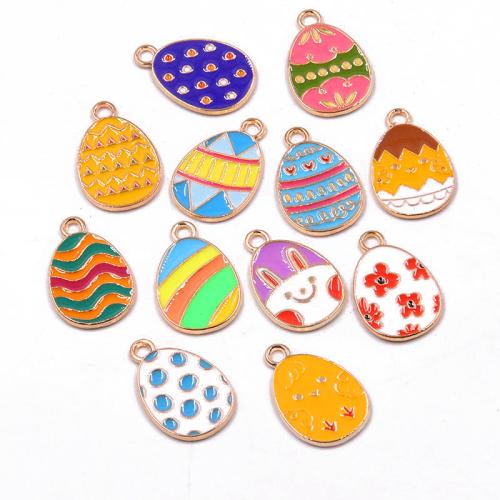 Zinc Alloy Enamel Pendants Oval KC gold color plated DIY nickel lead & cadmium free Approx 2mm Approx Sold By Bag