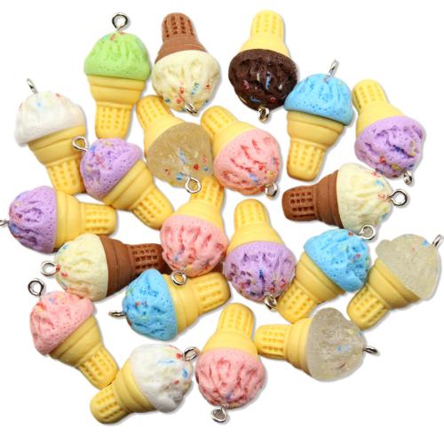 Hars hanger, Ice Cream, DIY, meer kleuren voor de keuze, 15x28mm, Ca 100pC's/Bag, Verkocht door Bag