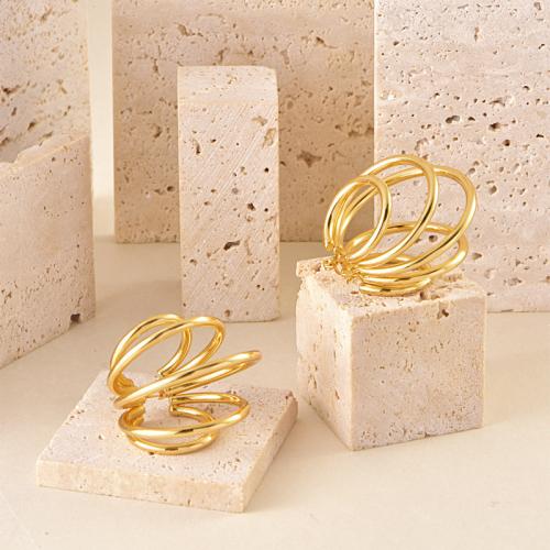 Boucle d'oreille Acier Titane, Rond, Placage de couleur d'or, pour femme, Vendu par paire