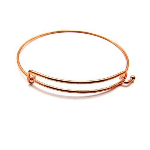 Zinc Alloy Bangle Smykker, forgyldt, du kan DIY, flere farver til valg, nikkel, bly & cadmium fri, 65x15mm, Solgt af PC