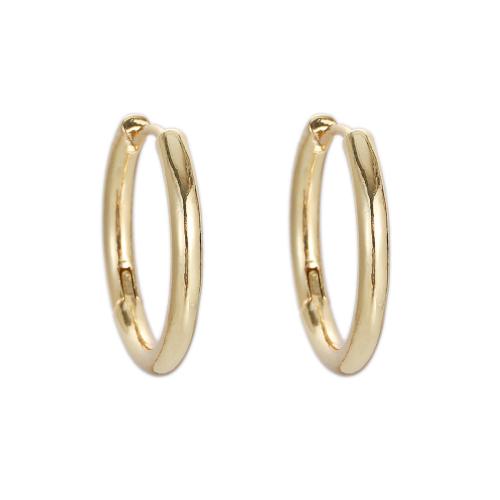 Messing Huggie Hoop Earring, Ronde, gold plated, voor vrouw, nikkel, lood en cadmium vrij, Verkocht door pair