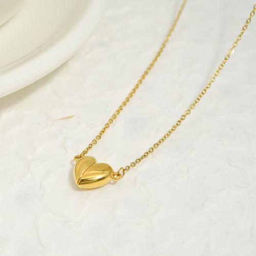 Titanium Steel Necklace with 5cm extender chain gold color plated fashion jewelry golden Length 42 cm Sold By PC