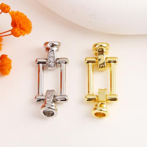 Brass Jewelry Clasps plated DIY & micro pave cubic zirconia Sold By PC