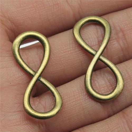 Infinity Zinc Alloy Connector antique bronze color plated DIY & 1/1 loop Sold By PC