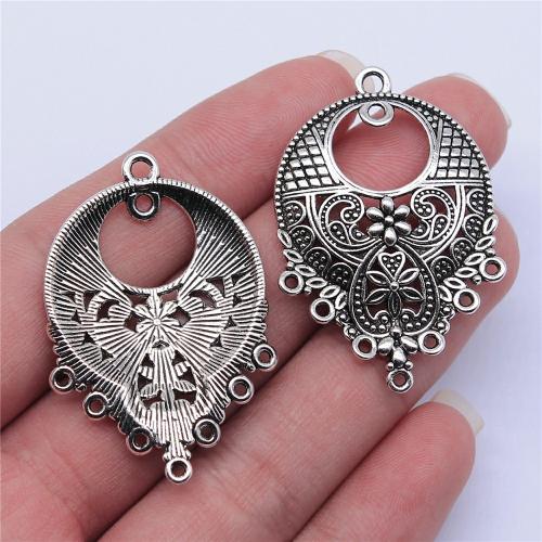 Zinc Alloy Connector antique silver color plated 2/7loop & DIY Sold By PC