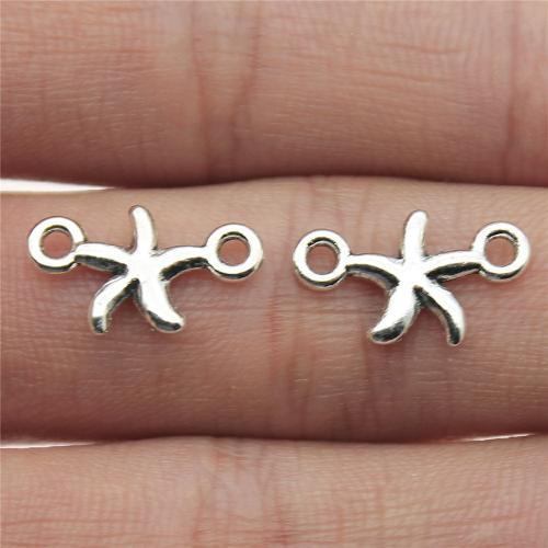 Forbindelse til zinklegering, Zinc Alloy, Starfish, forgyldt, du kan DIY & 1/1 løkke, flere farver til valg, 10x16mm, Solgt af PC