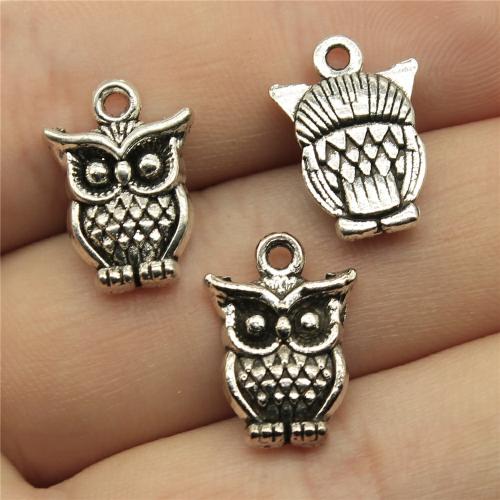 Zink Alloy Animal Hängen, Owl, plated, DIY, fler färger för val, 16x12mm, Säljs av PC