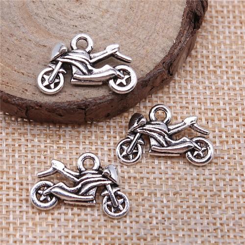 Vehicle Shaped Zinc Alloy Pendants, Motorcycle, plated, DIY, more colors for choice, 14x21mm, Sold By PC