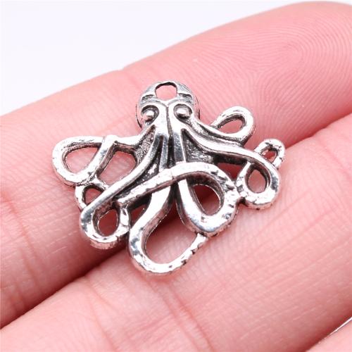 Sinc Alloy Pendants Ainmhithe, Octopus, plátáilte, DIY, dathanna níos mó le haghaidh rogha, 23x20mm, Díolta De réir PC