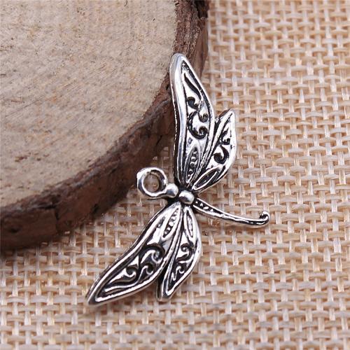 Zinc Alloy Animal Pendler, Dragonfly, forgyldt, du kan DIY, flere farver til valg, 31x17mm, Solgt af PC