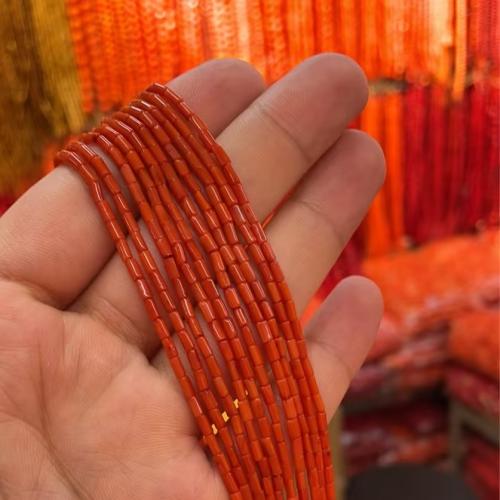 Natural Coral Beads Column DIY red Sold Per Approx 38 cm Strand