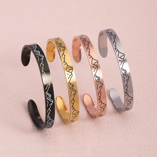 Stainless Steel Bangle 304 Stainless Steel fashion jewelry & Unisex Sold By PC