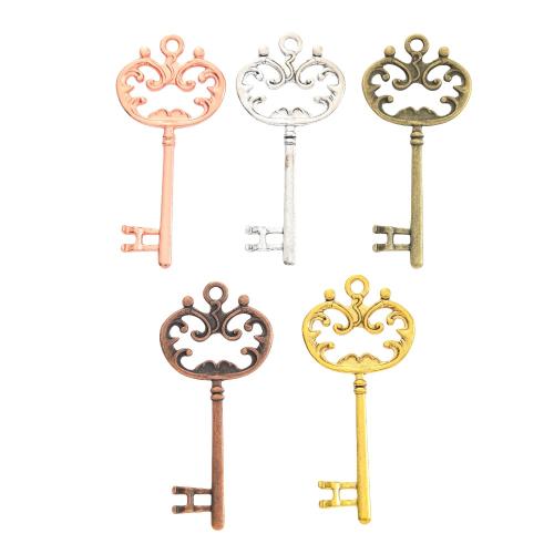 Zinc Alloy Key Pendants plated DIY nickel lead & cadmium free Approx Sold By Bag