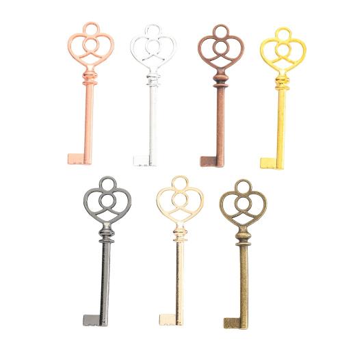 Zinc Alloy Key Pendants plated DIY nickel lead & cadmium free Approx Sold By Bag