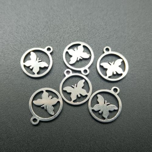 Stainless Steel Pendants 304 Stainless Steel Butterfly DIY original color Approx Sold By Bag