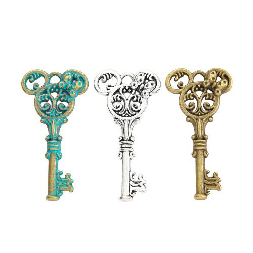 Zinc Alloy Key Pendants plated DIY nickel lead & cadmium free Approx Sold By Bag