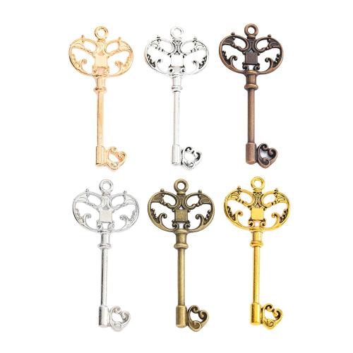 Zinc Alloy Key Pendants plated DIY nickel lead & cadmium free Approx Sold By Bag