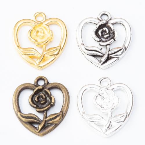 Zinc Alloy Heart Pendants plated DIY nickel lead & cadmium free Approx Sold By Bag