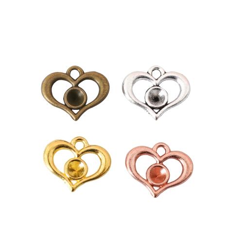 Zinc Alloy Pendant Setting Heart plated DIY nickel lead & cadmium free Approx Sold By Bag