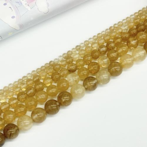 Gemstone Jewelry Beads Watermelon Brown Round DIY Sold By Strand