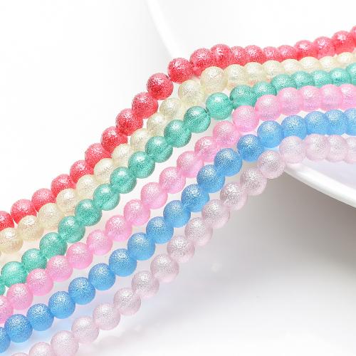 Fashion Glass Beads DIY & frosted 8mm Sold By Strand