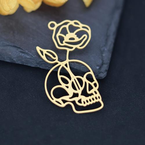 Cruach dhosmálta Skull pendants, 304 Cruach dhosmálta, Blaosc, plátáilte, DIY, dathanna níos mó le haghaidh rogha, Díolta De réir PC