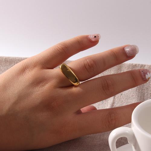 Stainless Steel Finger Ring 304 Stainless Steel gold color plated fashion jewelry golden Sold By PC