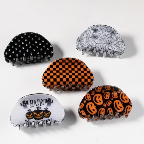 Hair Claw Clips PVC Plastic handmade Halloween Design & for woman Sold By PC