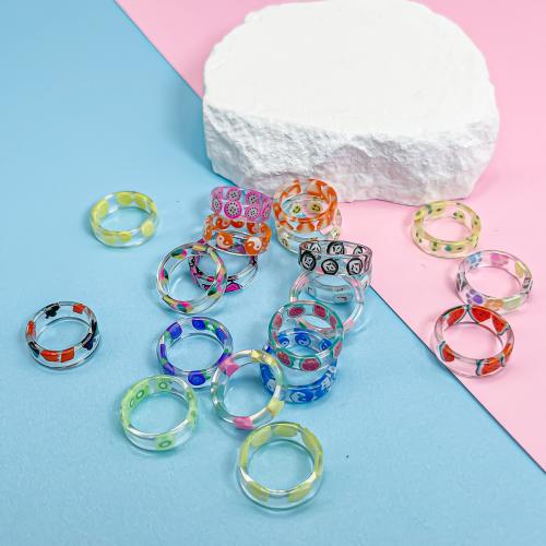 Resin Finger Ring polished & for woman Ring diameter 1.8cm Sold By PC