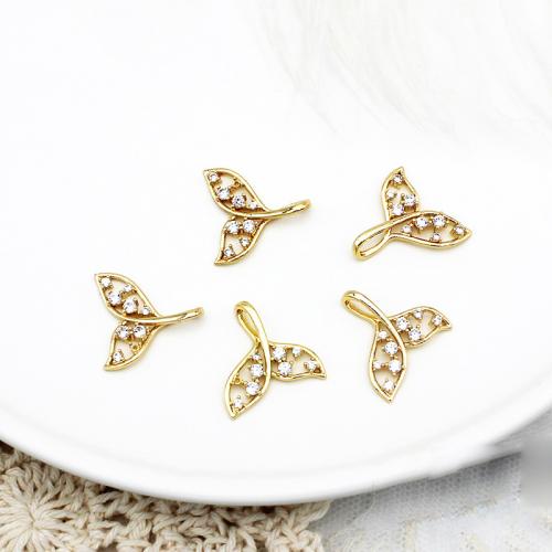 Cubic Zirconia Micro Pave bronze Pingente, cobre, banhado, DIY & micro pavimento em zircônia cúbica, dourado, vendido por PC