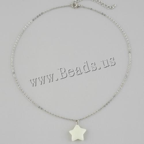 Collana in ottone di stesa Micro zircone cubico, lega in zinco, with Pietra naturale, with 7cm extender chain, placcato, stili diversi per la scelta & per la donna & luminoso, nessuno, Lunghezza Appross. 43-50 cm, Venduto da PC