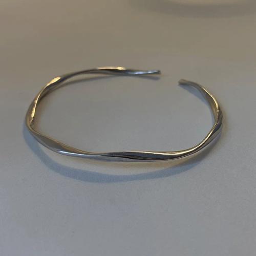 Mässing Armband, mode smycken & för kvinna, silver, Innerdiameter:Ca 55mm, Säljs av PC