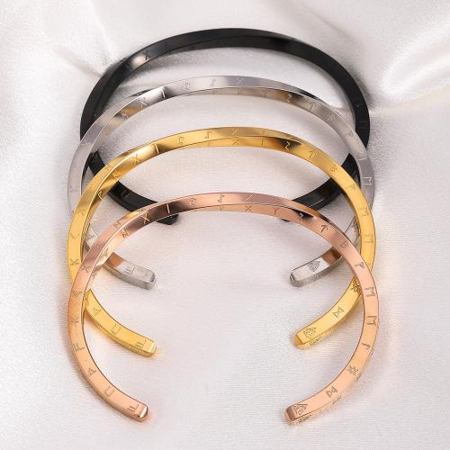 Rozsdamentes acél bangle, 304 rozsdamentes acél, divat ékszerek & egynemű & különböző méretű a választás, több színt a választás, Által értékesített PC